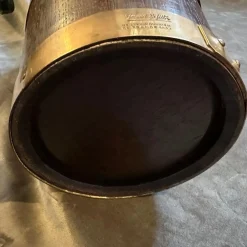 Französischer Art Deco Vintage Weinkühler aus Eiche & Kupfer von Geraud Lafitte, 1940er
