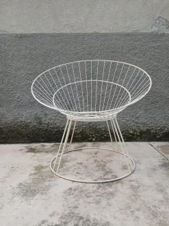 Französischer Eisen Hoop Garten Couchtisch & Stühle, 1950er-1960er, 3er Set