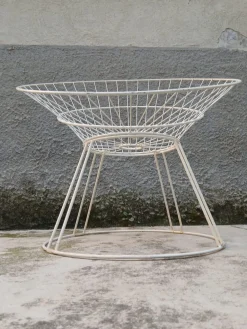Französischer Eisen Hoop Garten Couchtisch & Stühle, 1950er-1960er, 3er Set