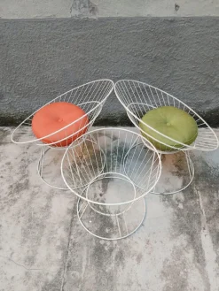 Französischer Eisen Hoop Garten Couchtisch & Stühle, 1950er-1960er, 3er Set