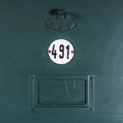 Französischer Industrieller Metall Schrank in Dunkelgrün, 1920er