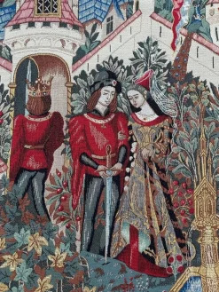 Französischer Jacquard-Wandteppich King Arthur Legend von Aubusson, 1990er Jahre