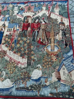Französischer Jacquard-Wandteppich King Arthur Legend von Aubusson, 1990er Jahre