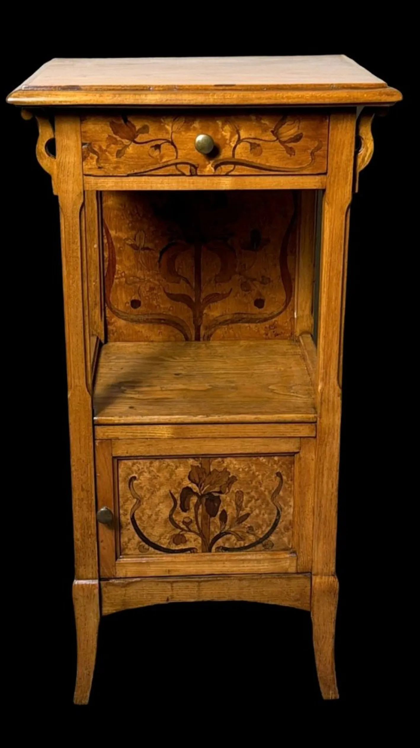 Französischer Jugendstil Nachttisch von Gallé Émile