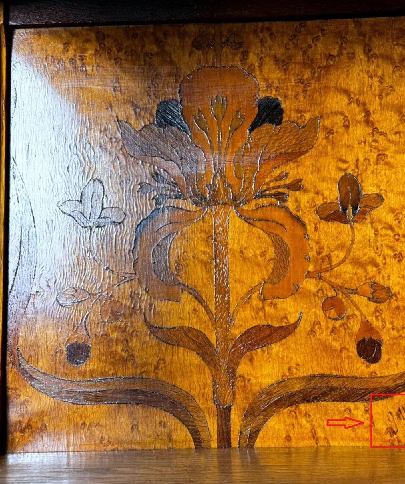 Französischer Jugendstil Nachttisch von Gallé Émile