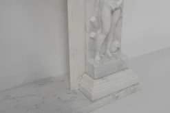 Französischer Kamin aus Carrara Marmor, 1950er