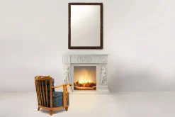 Französischer Kamin aus Carrara Marmor, 1950er