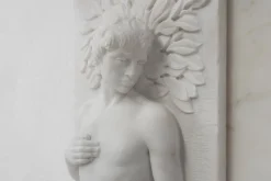 Französischer Kamin aus Carrara Marmor, 1950er