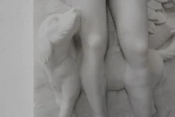 Französischer Kamin aus Carrara Marmor, 1950er