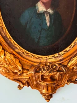 Französischer Louis XV Künstler, Porträt, 1800er, Ölgemälde, gerahmt