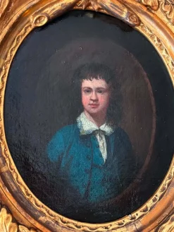 Französischer Louis XV Künstler, Porträt, 1800er, Ölgemälde, gerahmt