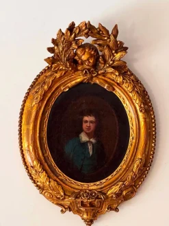 Französischer Louis XV Künstler, Porträt, 1800er, Ölgemälde, gerahmt