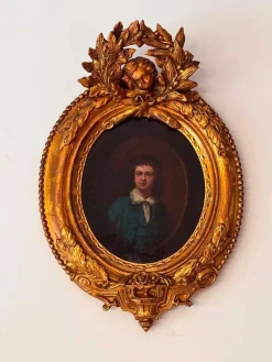 Französischer Louis XV Künstler, Porträt, 1800er, Ölgemälde, gerahmt