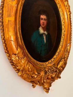 Französischer Louis XV Künstler, Porträt, 1800er, Ölgemälde, gerahmt