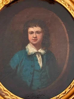 Französischer Louis XV Künstler, Porträt, 1800er, Ölgemälde, gerahmt