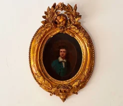 Französischer Louis XV Künstler, Porträt, 1800er, Ölgemälde, gerahmt