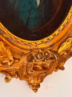 Französischer Louis XV Künstler, Porträt, 1800er, Ölgemälde, gerahmt