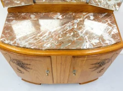 Französischer Midcentury Frisiertisch aus Eichenholz, 1960