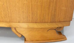Französischer Midcentury Frisiertisch aus Eichenholz, 1960