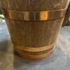 Französischer Mid-Century Weinkühler aus Eiche & Kupfer, 1960er