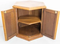 Französischer Nachttisch aus Exotischem Holz & Eisen, 1960