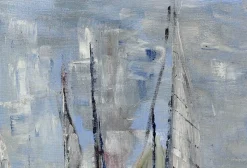 Französischer postimpressionistischer Künstler, Petit Port du Havre, 1965, Öl auf Leinwand, Gerahmt