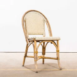 Französischer Rattan Bistrostuhl, 1960er
