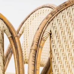 Französischer Rattan Bistrostuhl, 1960er