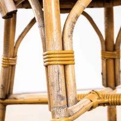 Französischer Rattan Bistrostuhl, 1960er