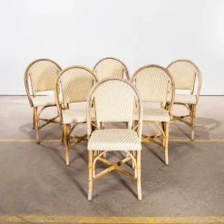 Französischer Rattan Bistrostuhl, 1960er