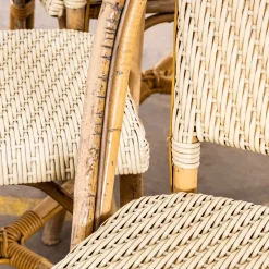 Französischer Rattan Bistrostuhl, 1960er