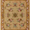 Französischer Savonerie Teppich mit braunen und floralen Motiven, 1920er