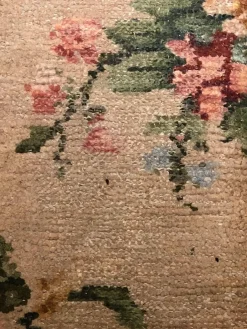 Französischer Savonerie Teppich mit braunen und floralen Motiven, 1920er