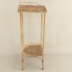 Französischer Shabby Chic Pflanzenständer aus Schmiedeeisen, 1910er