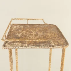 Französischer Shabby Chic Pflanzenständer aus Schmiedeeisen, 1910er