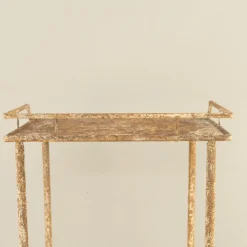 Französischer Shabby Chic Pflanzenständer aus Schmiedeeisen, 1910er