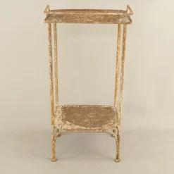 Französischer Shabby Chic Pflanzenständer aus Schmiedeeisen, 1910er