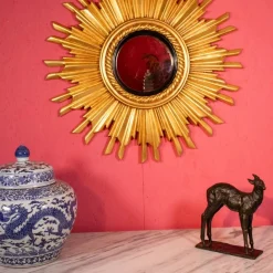 Französischer Sonnenspiegel mit Blattgold