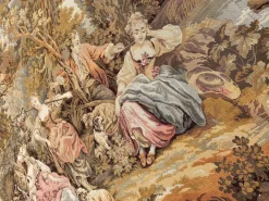 Französischer Vintage Aubusson Jaquard Wandbehang