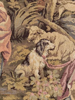 Französischer Vintage Aubusson Jaquard Wandbehang