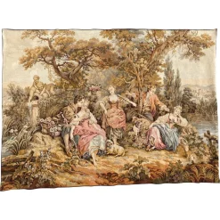 Französischer Vintage Aubusson Jaquard Wandbehang