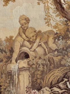 Französischer Vintage Aubusson Jaquard Wandbehang