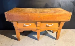 Französischer Vintage Metzgerblock, 1925
