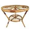 Französischer Vintage Tisch aus Rattan, 1950er