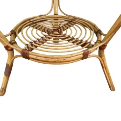 Französischer Vintage Tisch aus Rattan, 1950er