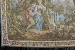 Französischer Vintage Wandbehang mit Galant Scene, 1970er
