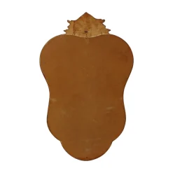 Französischer Wandspiegel aus Vergoldetem Holz