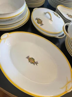 Französisches Art Deco Porzellanservice von Limoges, 1920er, 49er Set