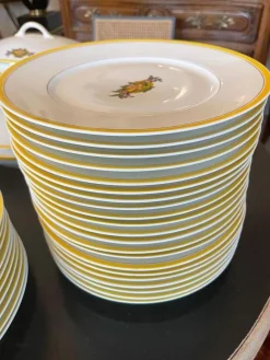 Französisches Art Deco Porzellanservice von Limoges, 1920er, 49er Set