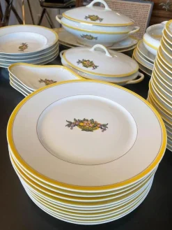 Französisches Art Deco Porzellanservice von Limoges, 1920er, 49er Set